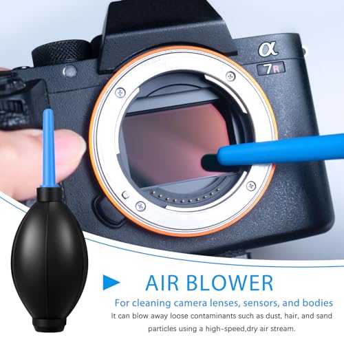 Camera Cleaning kit – Professional Camera Lens Cleaning Kit,Complete DSLR &amp; Mirrorless Camera Sensor Cleaning Set Kit with Lens Pen, Blower, Brush, and Solution for Photography Essentials
