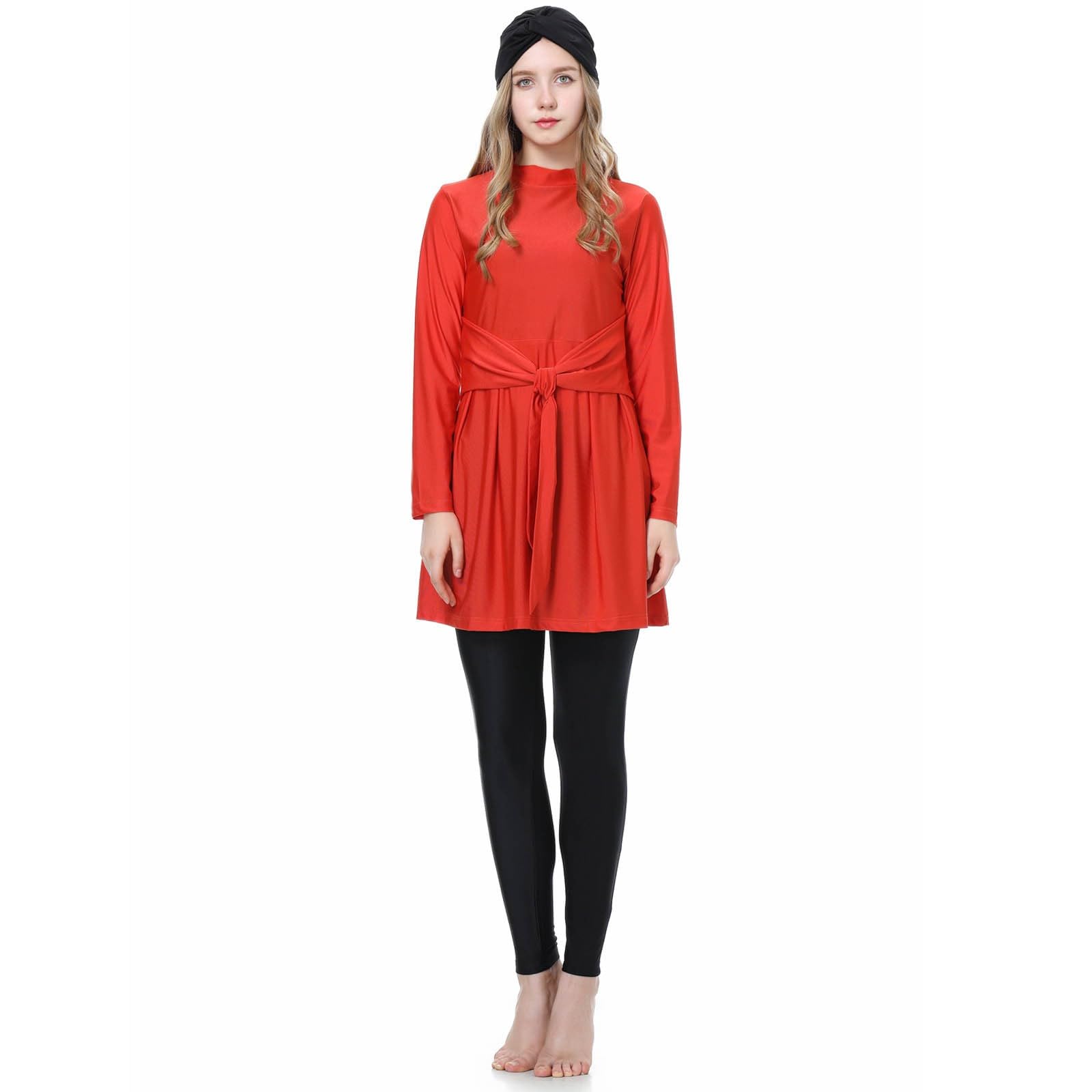 Burkini Damen: Muslimische Badeanzug Uv Rashguard Push Up Slim Fit Swimsuits for Women Schwimmanzug Große Größe Shape Badebekleidung Bademode Bauchweg Badeanzüge Swimwear