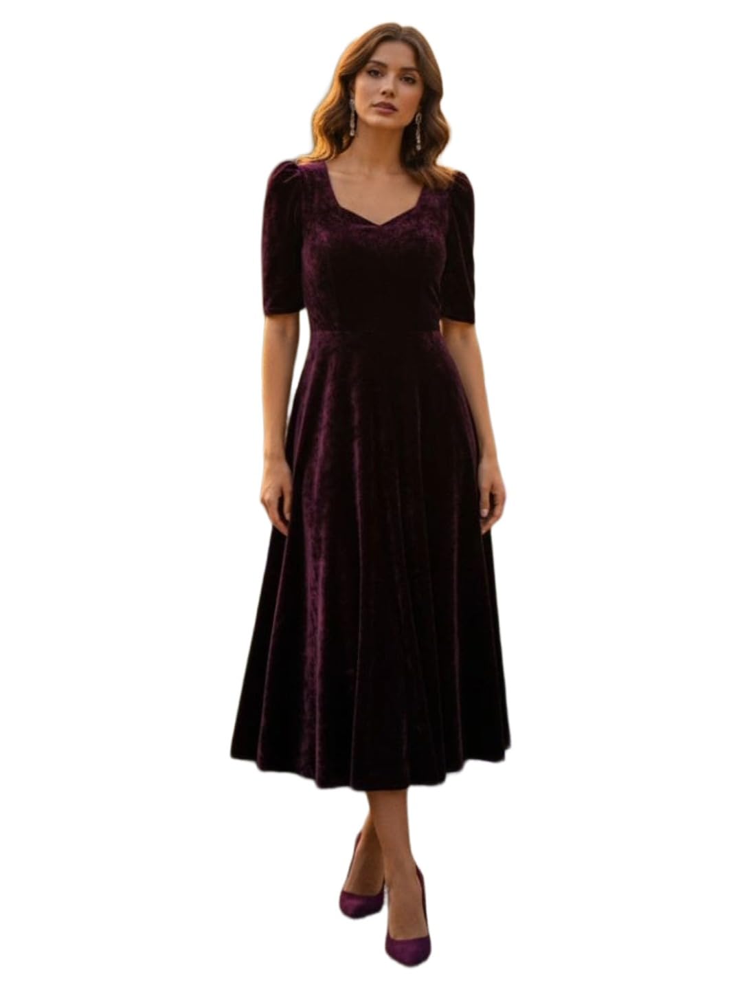 Velvet Dress and Embellished Gown | Elegant Women’s Formal Party Outfit