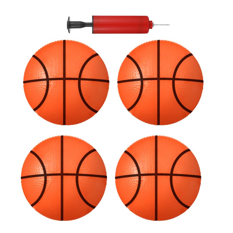 Toyvian Jouet Basketball Gonflable Portable Petit Ballon De Basket pour Enfants 10X10X10Cm 4 Pièces pour Jeux Intérieurs Et Extérieurs Équipement De Plein...