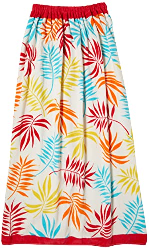 丸眞 100cm丈 巻きタオル サンハート パッションボタニカル ラップタオル スイミング プール 0625009700