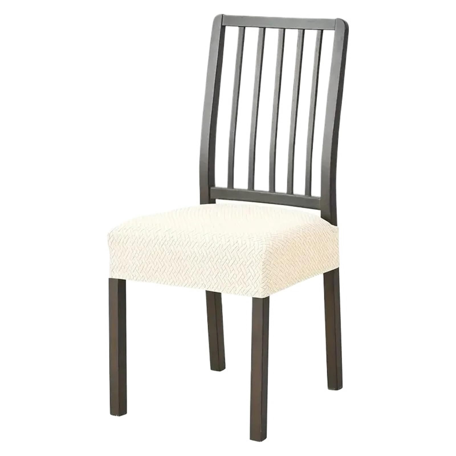 FVDZRFIE Chair Covers 1/4/6pcs Jacquard/Velvet Chair Seat Cover Stretch Removable Chair Slipcover Upholstered Dining Room Seat(Color 1,6pcs)