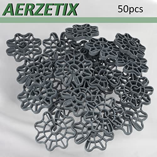 AERZETIX - C65229-50 Stück Bewehrung Keilen für betonstahl von Ø5 bis Ø16-30 mm überdeckung - für vertikale befestigung - schalungszubehör zum einclipsen - aus kunststoff - abstandshalter