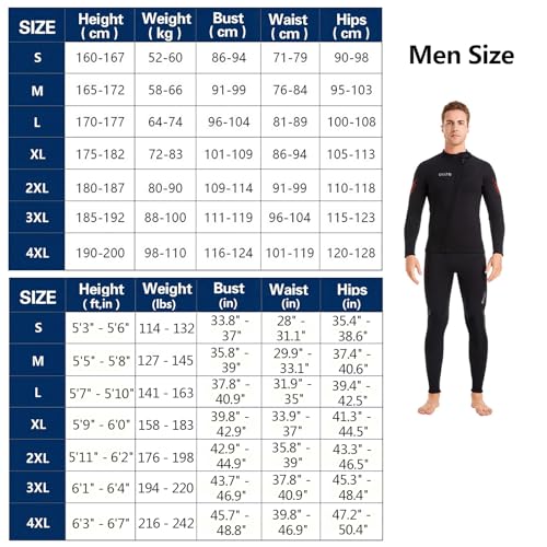 Chaqueta Wetsuit para Hombre y Mujer, Neopreno 3MM Manga Larga para Buceo, Surf, Natación y Kayak en Agua Fría miniatura 2