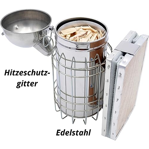 Edelstahl Smoker für Imker von Tolegano Bienenraucher für Bienenzucht