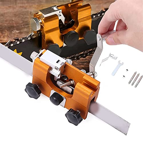Affûteur De Tronçonneuse, Affûteur De Chaîne De Tronçonneuse Dispositif De Meulage D'affûteur De Chaîne À Manivelle Accessoires Universel, Yellow