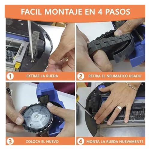 Correa de rueda para aspiradora Xiaomi y Roborock pack de 4 gomas de repuesto 7