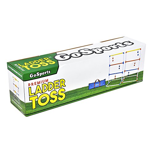 GoSports Premium Ladder Toss Outdoor Game Set with 6 Bolo Balls, Travel Carrying Case and Score Trackers