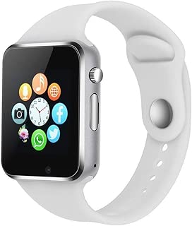 Smart Watch - 321OU Touch Screen Bluetooth Smart Wrist Watch Smartwatch Phone Fitness Tracker with SIM SD Card Slot Camera Pedometer for iPhone iOS Samsung LG Android for Women Men Kids (White)