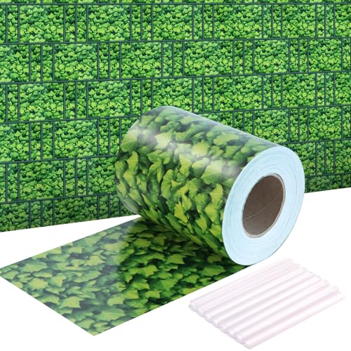iFence PVC Sichtschutzstreifen 19cmX35 Meters inkl. 30 Clips Diverse Farben (Buchsbaum19cmX 35m)