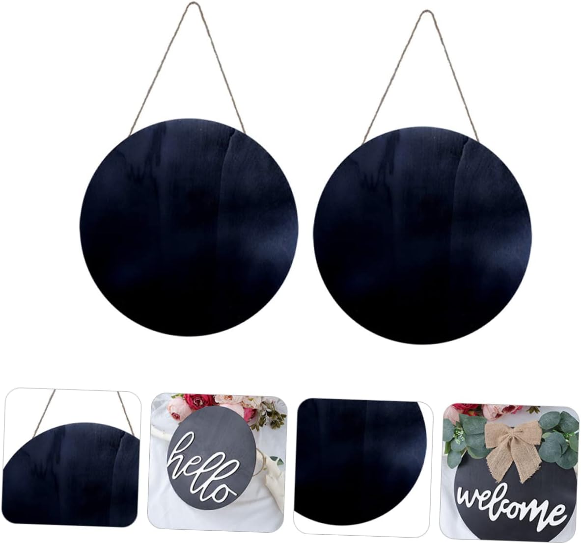 2pcs Blank Door Sign Decor Hanging Wood Sign for Christmas Party Rustic Front Door Decoration Versatile Craft Material for Home Decor and Events