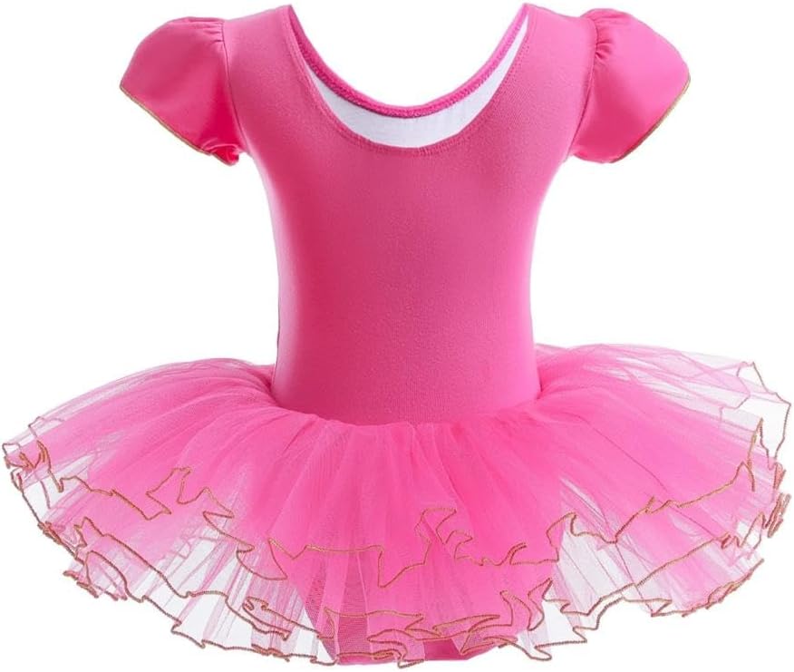 Dressy Daisy Toddler Little Girls Sequined Ballerina Shoe Pink Ballet Tutu Dress Dance Wear Outfit