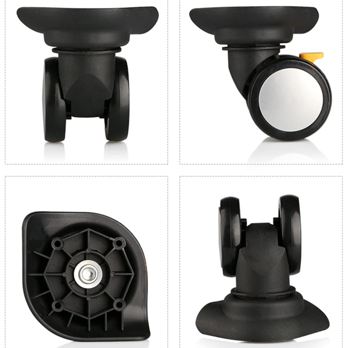 Sostituzione delle ruote dei bagagli, Fai da te con freno Ruote di ricambio in plastica for valigie viaggio for Riparazione ruote for Sostituisci for