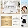 Hecila Bucket Hat Cotton Vintage Fishing Bucket Hats for Men Women Solid Colors Summer Sun Hat with UV Protection Wide Brim Outdoor Flat Top Cap for Hiking Camping Fishing Holidays（56-58cm） Black #1