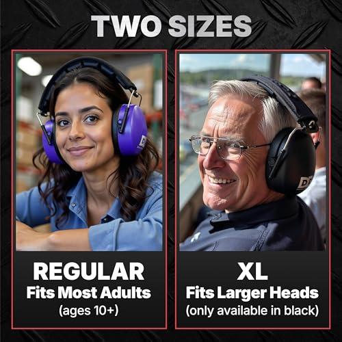 Image of DECIBEL DEFENSE Professional Safety Ear Muffs 37dB NRR - The HIGHEST Rated & MOST COMFORTABLE Ear Protection for Shooting & Industrial Use - THE BEST HEARING PROTECTION...GUARANTEED (PURPLE)