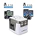 Produktbild Loocz Universal Ladegerät Reiseadapter Reisestecker mit 4 USB-Ports - Internationaler Reiseadapter für Weltweit Steckdosen USA JP China CN UK EU AU Australien Wechselspannung & Überspannungsschutz,