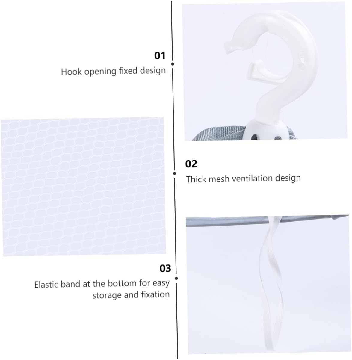 GANAZONO 3pcs Clothes Drying Basket Hanging Sweater Hangers Sock Drying Rack Mesh Net for Home Laundry Organization