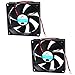 Ruilogod DC 12V 0.18A Komputery PC Case Chłodzenie CPU Cooler 2szt wentylator 9x9x2.5cm