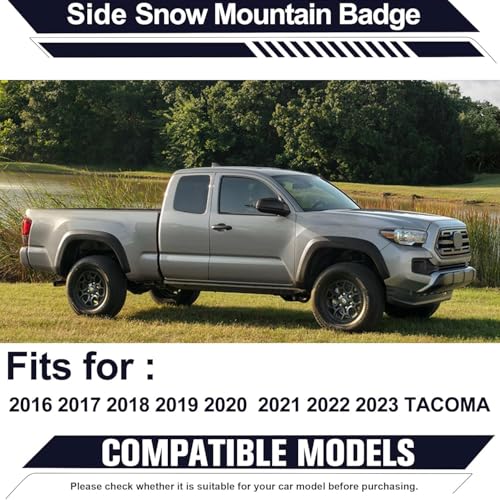 Image of Mountain Car Emblem Fit for Toyota Tacoma 2016-2024,Mountain View Forest Badge Logo ABS Material 3D Effect Logo. (Matte Black)
