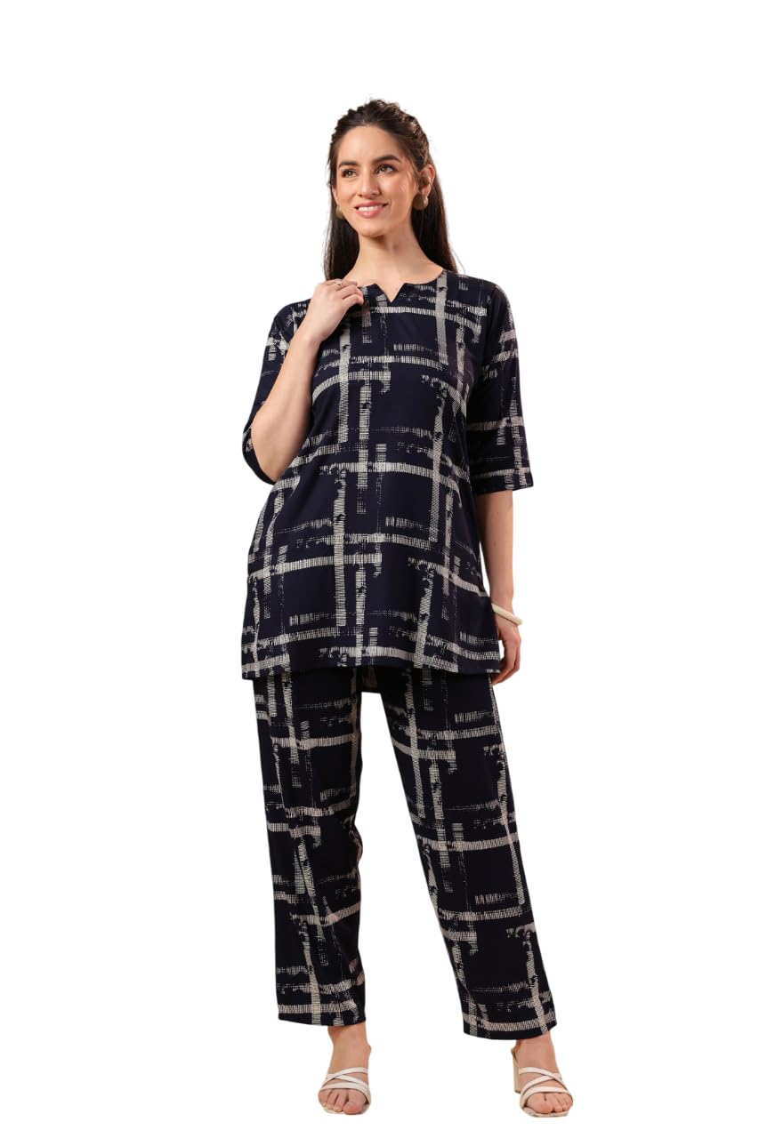 nightspree Women's Printed Cotton Rayon Night Wear Top and Bottom Night Suit |Co-ord Set-picture-47