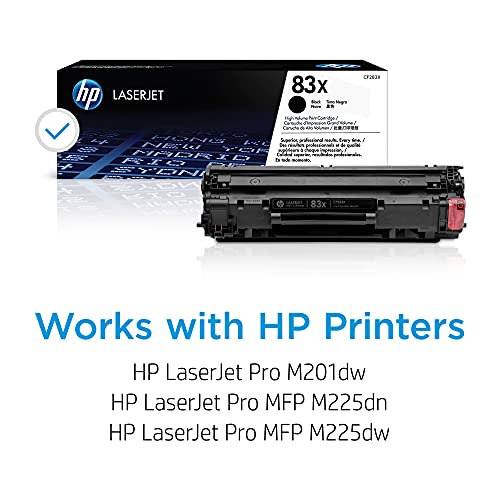 HP CF283X 83X High Yield Original LaserJet Toner Cartridge, Black, Single Pack