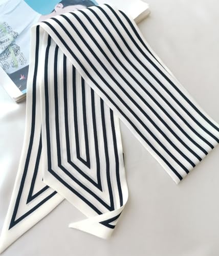 JERLA 100% Mulberry Silk Scarf Bag, Head Hair Ribbon, Handbag Handle Wrap Tie Bundle Neckerchief for Women4