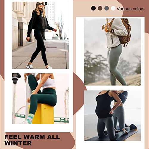 Opuntia 2 Pack Fleece Lined High Waisted Leggings For Women - Warm Winter Pants Tummy Control Yoga Hiking Running Tights #TOP2