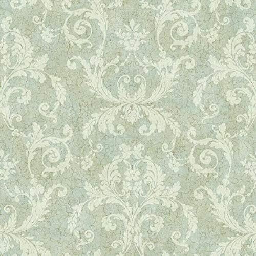 Amazon Np6345 ペールミントグリーン ギルドダマスク壁紙 壁紙