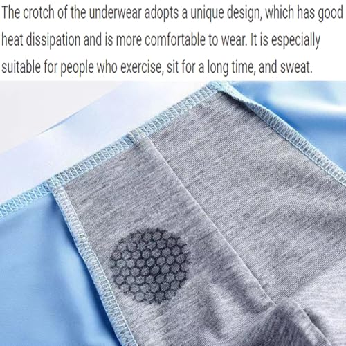 Nowazton Boxer Briefs, Nowazton Boxers, 5 Pcs Ice Silk Boxer Briefs, Breathable Ice Silk Men's Underwear (Black,XL)4