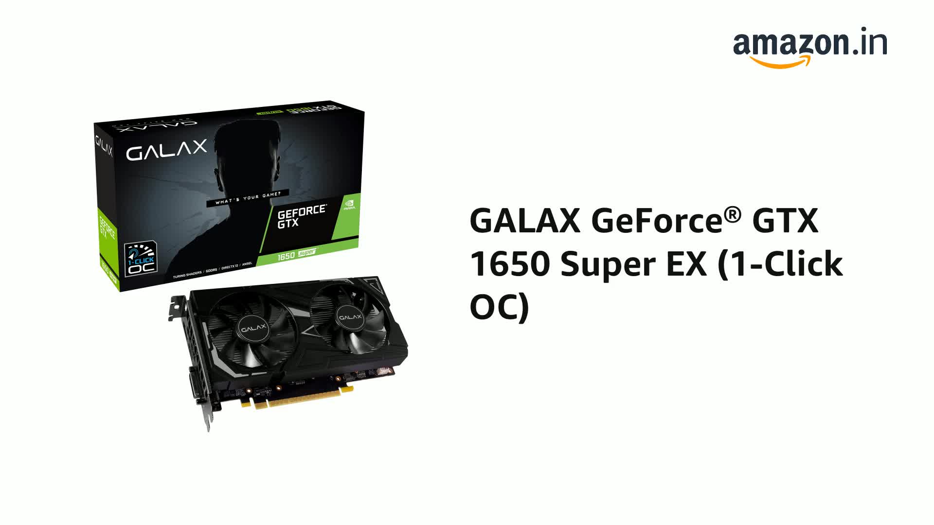 Galax Geforce Gtx Graphics Card Galax Gtx1650 Ex One Click Oc Plus