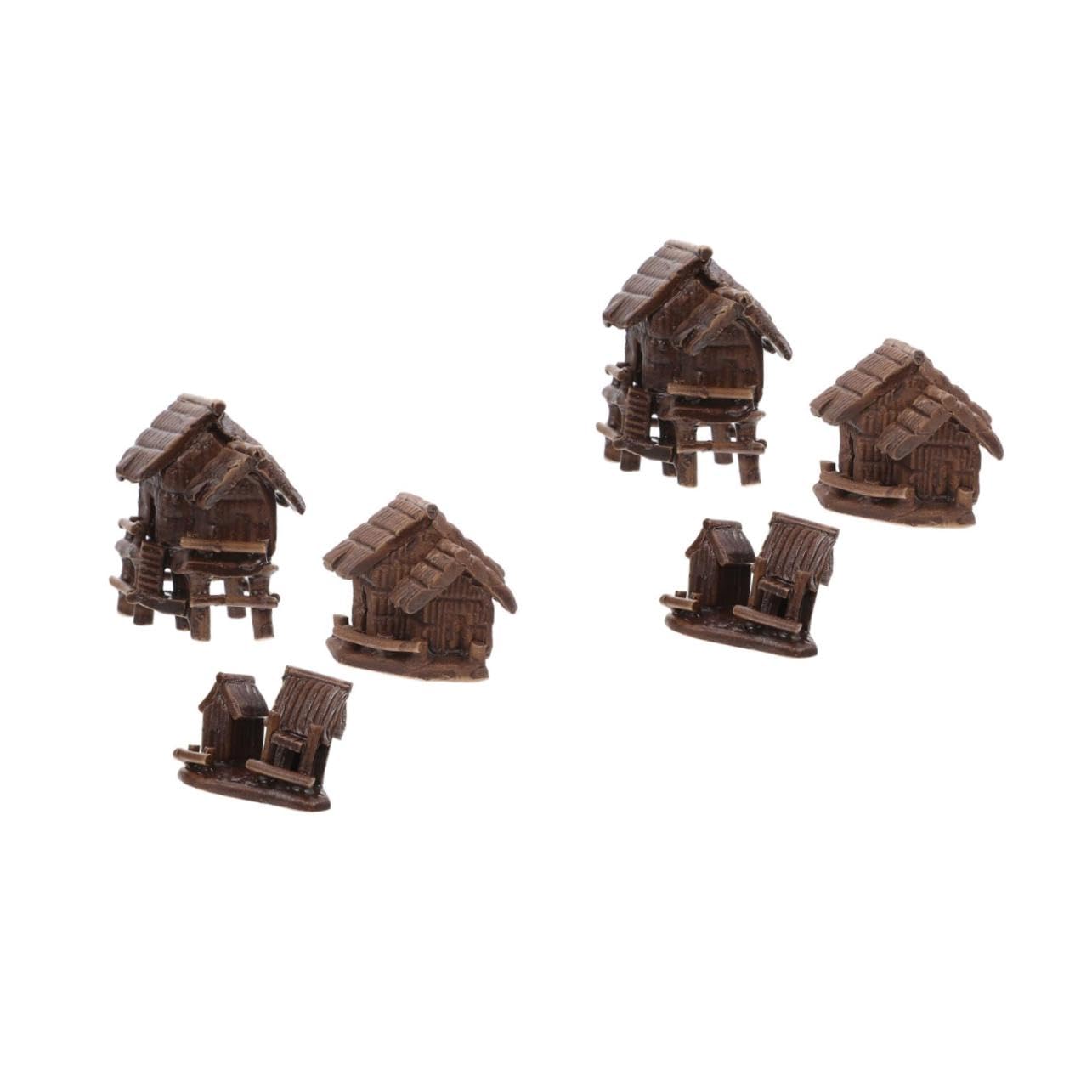 Toyvian 2 Set Ornamenti Decorativi Dell'acquario Arredamento Dell'acquario Artigianato Di Cottage Casa Decorazioni Per Acquari Per Pesci D'acquario Decor Del Serbatoio Di Pesce 3 Pezzi * 2