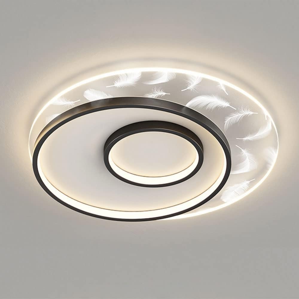 Plafonnier noir moderne à LED encastré pour cuisine et restaurant