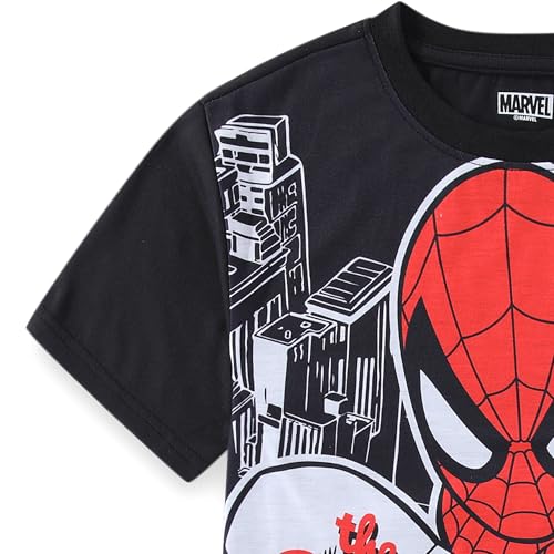 Image of Marvel Spider-Man Boys Short Sleeve T-Shirt and Shorts Set for Big Kids