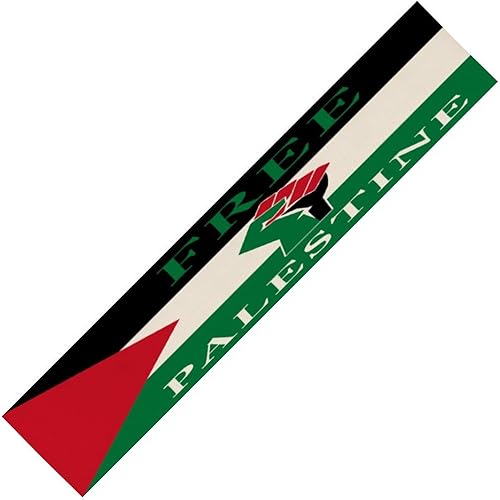 Miniatura 3 de Elegantes caminos de mesa estilo arpillera, camino de mesa de centro de Palestina, 14 x 72 pulgadas, bandera de ciudad, recuerdo, bufanda, mesa de