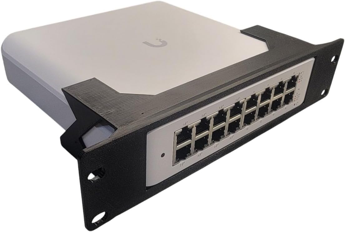 Amazon.com: 10-inch Network Rack Mount for Ubiquiti Lite 16 PoE Switch ...