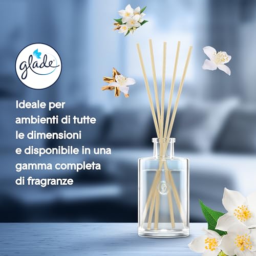 Glade Diffusore A Bastoncini, Profumatore Per Ambienti Con Oli Essenziali, Fragranza Romantic Vanilla Blossom, Confezione 3 Diffusori Da 50Ml - 4