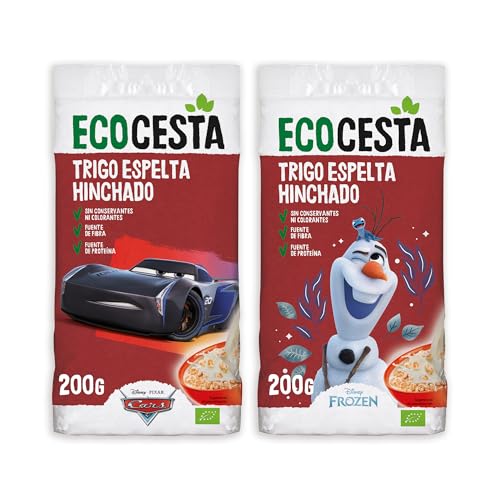 Ecocesta - Pack de 10 Unidades de 200 g de Espelta Hinchada Ecológica - Sin Azúcares Añadidos - Apta para Veganos - Ayuda a Mejorar el Tránsito Intestinal - Alto Contenido en Carbohidratos
