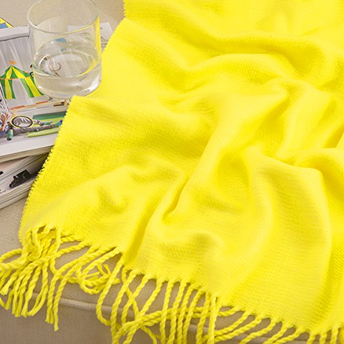 Persun 50×60 Inch Soft Premium Knit Throw Blanket With Tassels Lightweight Woven Blanket Indoor Outdoor Travel Coverlet For Sofa Comforter Couch Bed Recliner Living Room Bedroom Nursery Gift #TOP3