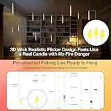 MEDE Flameless Floating Candles with Magic Wand Remote, 12Pcs Flickering Warm Light LED Taper Candles Battery Operated for Halloween Christmas Wedding Birthday Party Decorations - Image 5