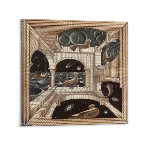 Impression sur toile M. C. Escher Another World pour déco salon 30x30