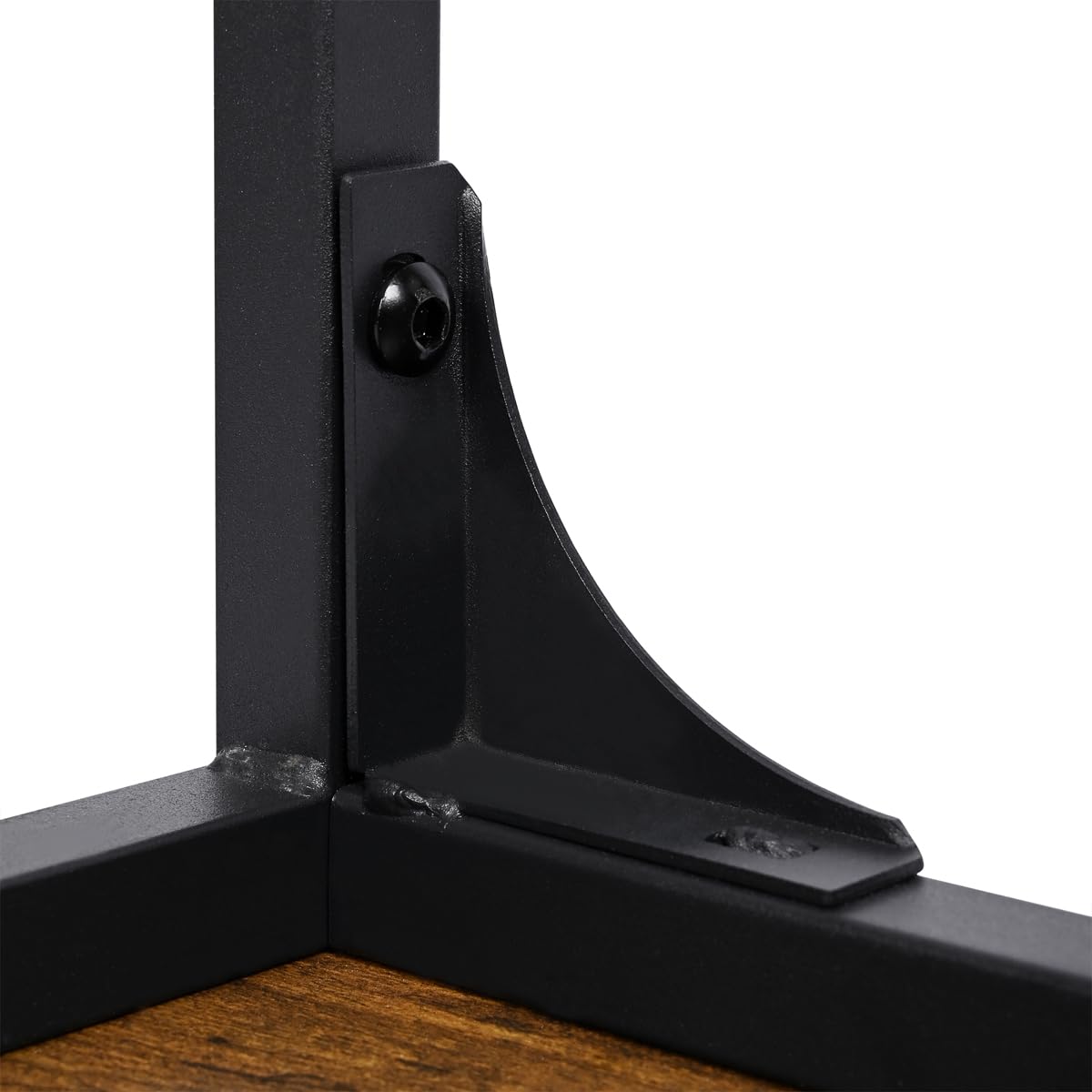 T-LOVENDO.ES Mesa de Ordenador Estrecha, Escritorio de 120 cm x 60 cm, Pequeña Mesa de Oficina de Diseño Industrial, para Oficina en Casa, Estudio, Salón, de Trabajo, Estructura de Metal, Madera
