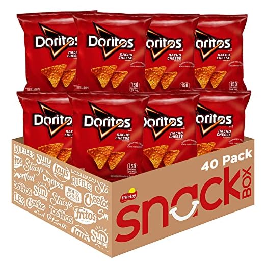 Doritos Nacho Cheese Flavored Tortilla Chips, 1 Ounce (Pack of 40)