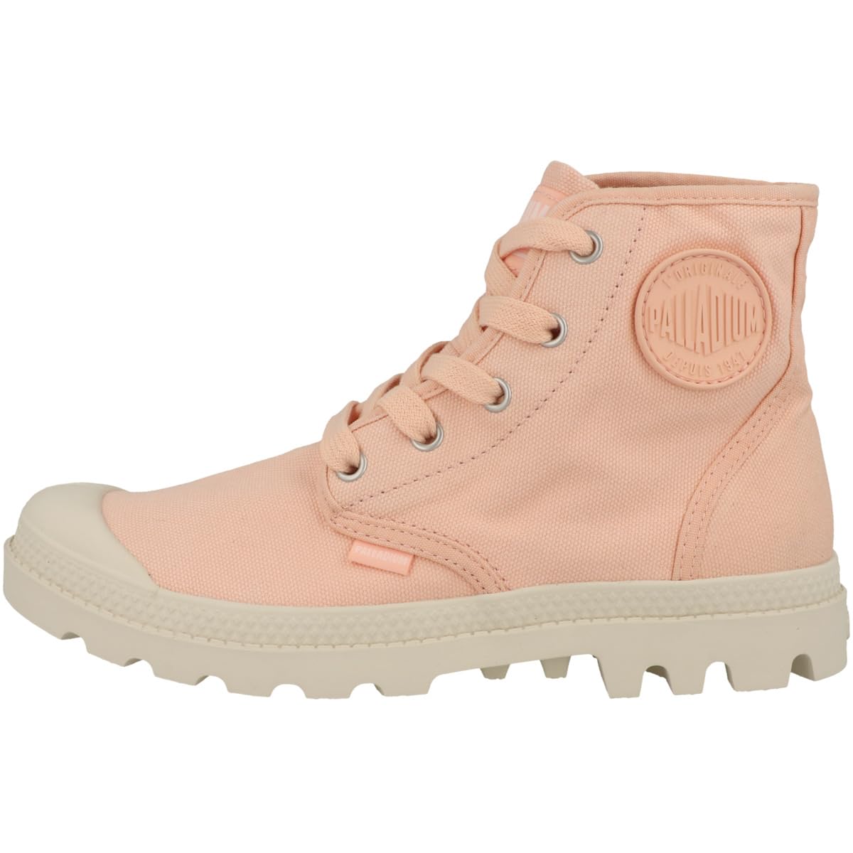 Palladium - Pampa Hi - Men's and Women's Cotton Sneakers, EVA Insole, Authentic Look - Vegan Friendly, Orange, 3.5 UK