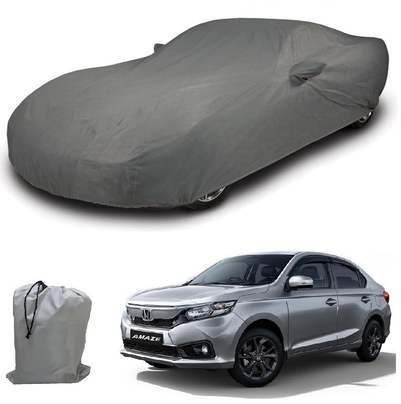 Image of ARCUATE Triple Layer Custom fit Car Body Cover for Honda Amaze 2021 |Top Layer Dustrproof | Middle Layer Waterproof | Bottom Layer Scratch Protection | Outdoor Indoor Fabric