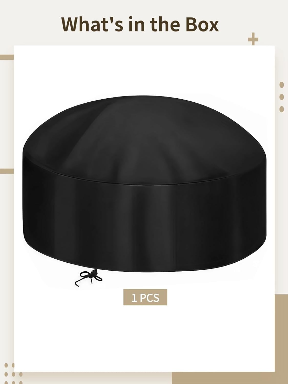 32 Round Fire Pit Cover, Weather Resistant Patio