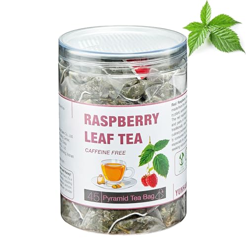 45 Raspberry Leaf Tea for Pregnancy - Natural Herbal Healthy Cycle Pure Raspberry Tea Bags for Women Menstrual Cramps - Non-GMO - Caffeine-free
