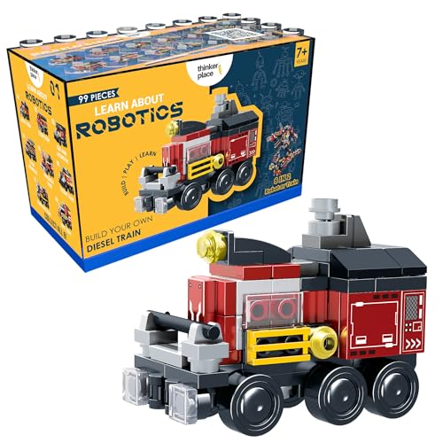 Image of STEM Toy Train Building Blocks Set (99 Pcs, 8-in-1) | DIY Diesel Train Kit for Kids 7+ Years (Boys & Girls) | Educational Robotics Toy | Engineering, Creativity & Problem Solving Skills