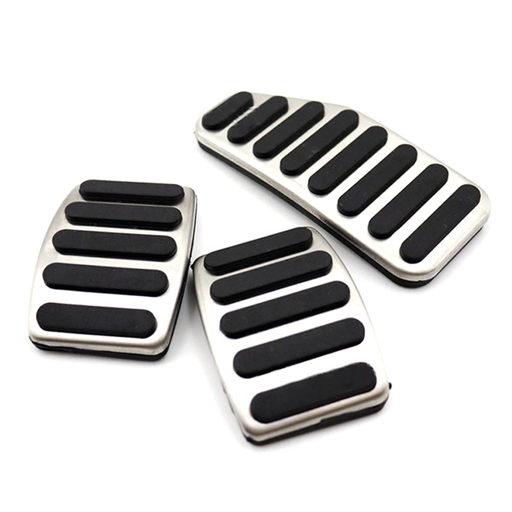 Bacar Car Manual Non Slip Footrest Accelerator Fuel Gas Accelerator Brake Pedal Pads Cover Kit for Suzuki Swift 2006-2013, Jimny 2016-2019 Left Hand Drive Manual Transmission Model, Silver