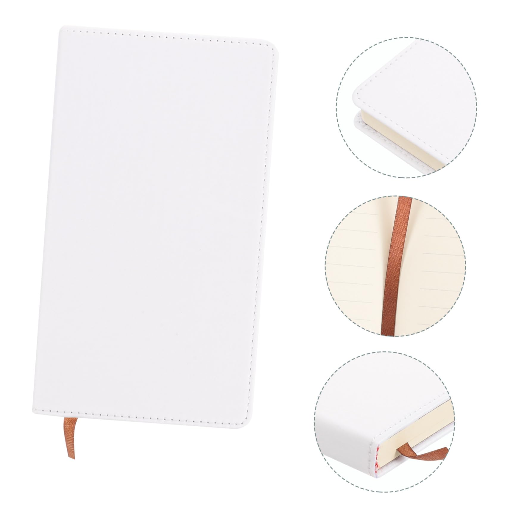 jojofuny 5 Pièces Carnet de Notes Cuir PU Sublimation Couverture Résistante Cahier de Bureau pour Conférence Journal de Planification Pratique
