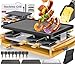 Produktbild KESSER® Raclette-Grill mit Naturgrillstein, Grillplatte Tischgrill für 8 Personen, Elektrogrill Raclette Grill antihaftbeschichteter Grillplatte, 8 Pfannen und Holzspatel 1200W